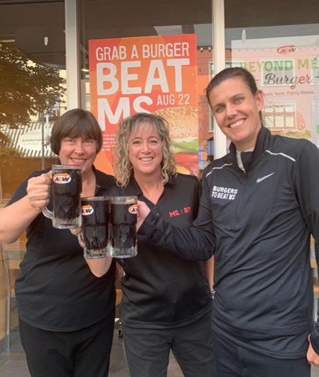 Christine Sinclair cheers on Burgers to Beat MS Day